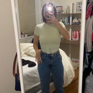 Zara short sleeve ribbed top